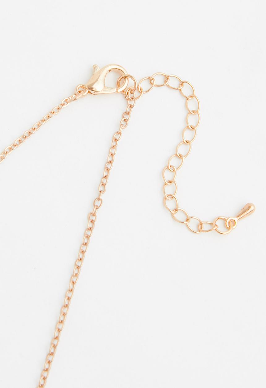 Rebel Republic - Girls tiered flower necklace - gold 