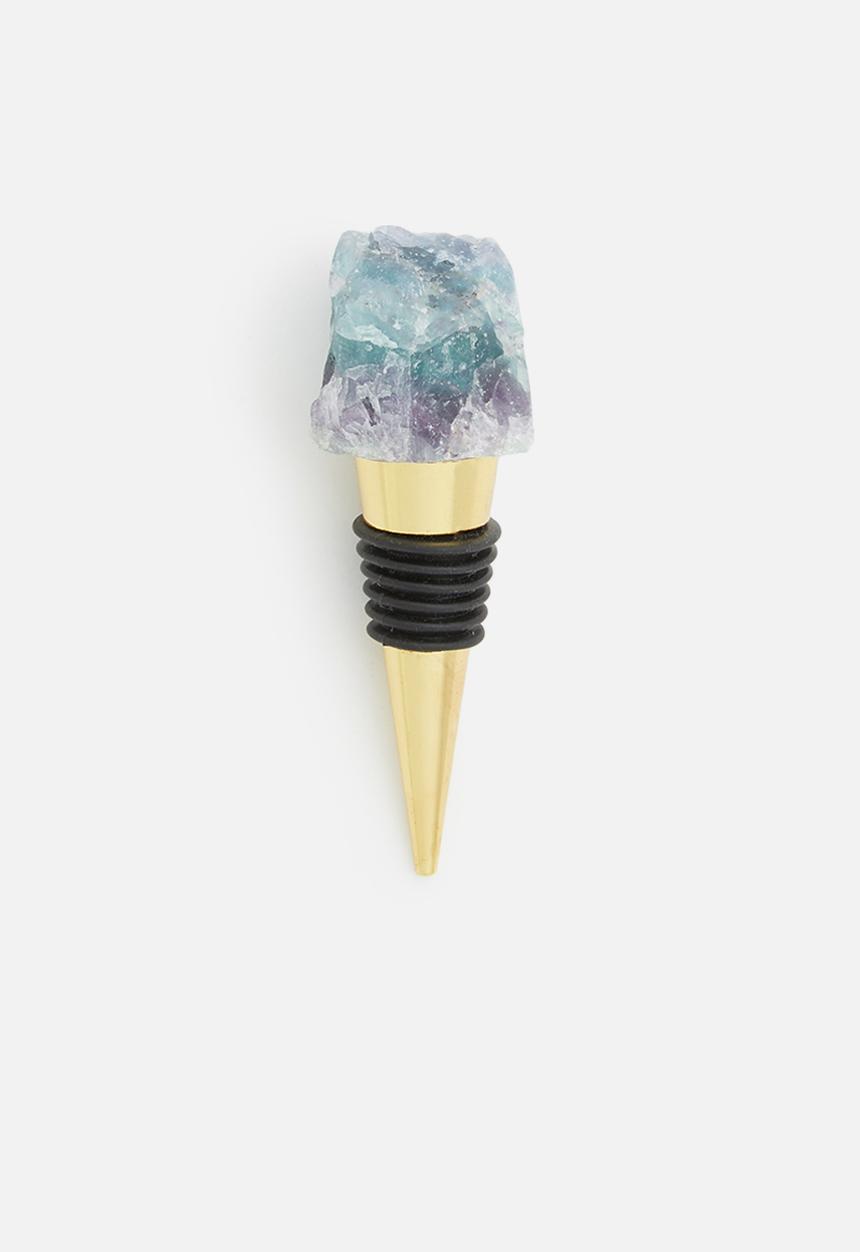 Four One Wine - Ako stylish rawstone wine stopper - green fluorite
