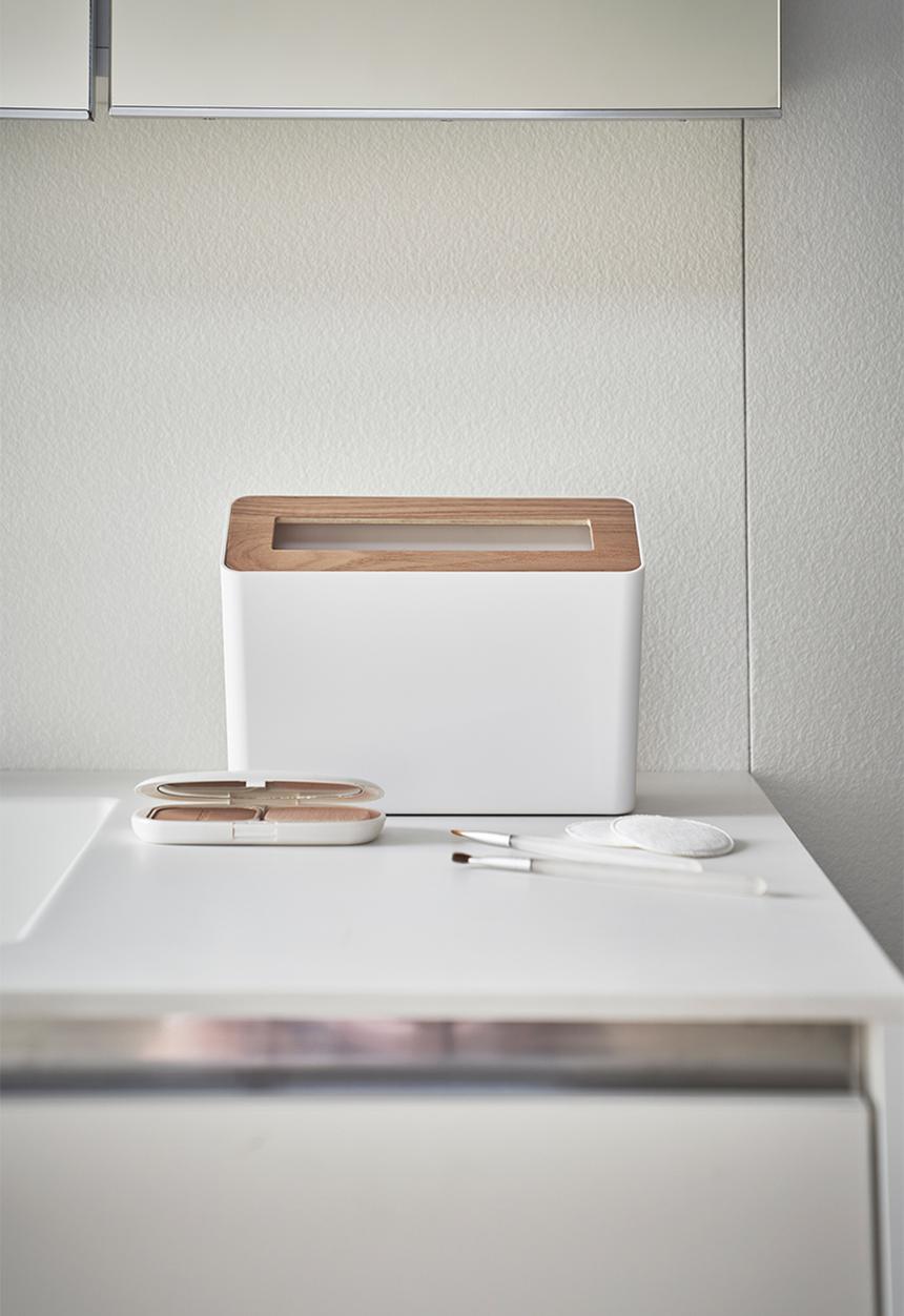 Yamazaki - Rin table trash can - white