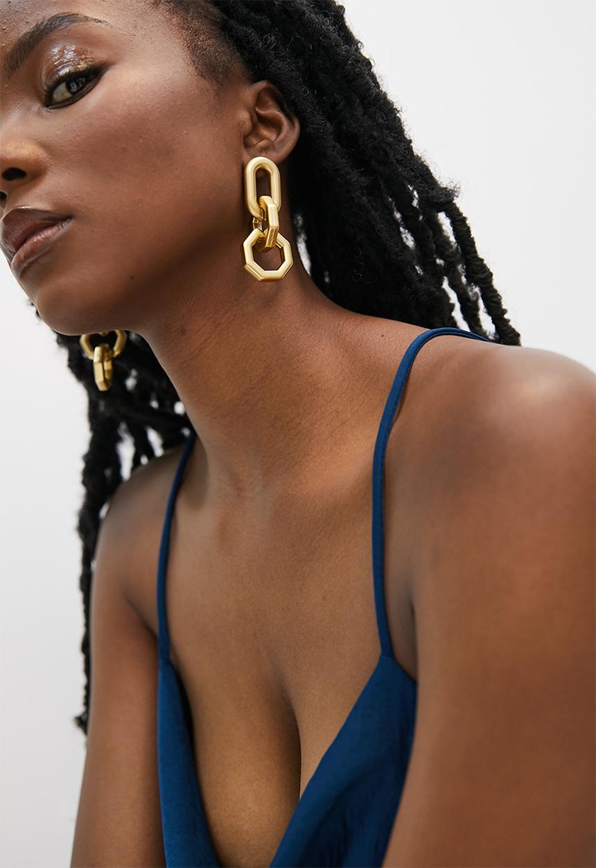 Superbalist - Wendy interlink earrings - gold