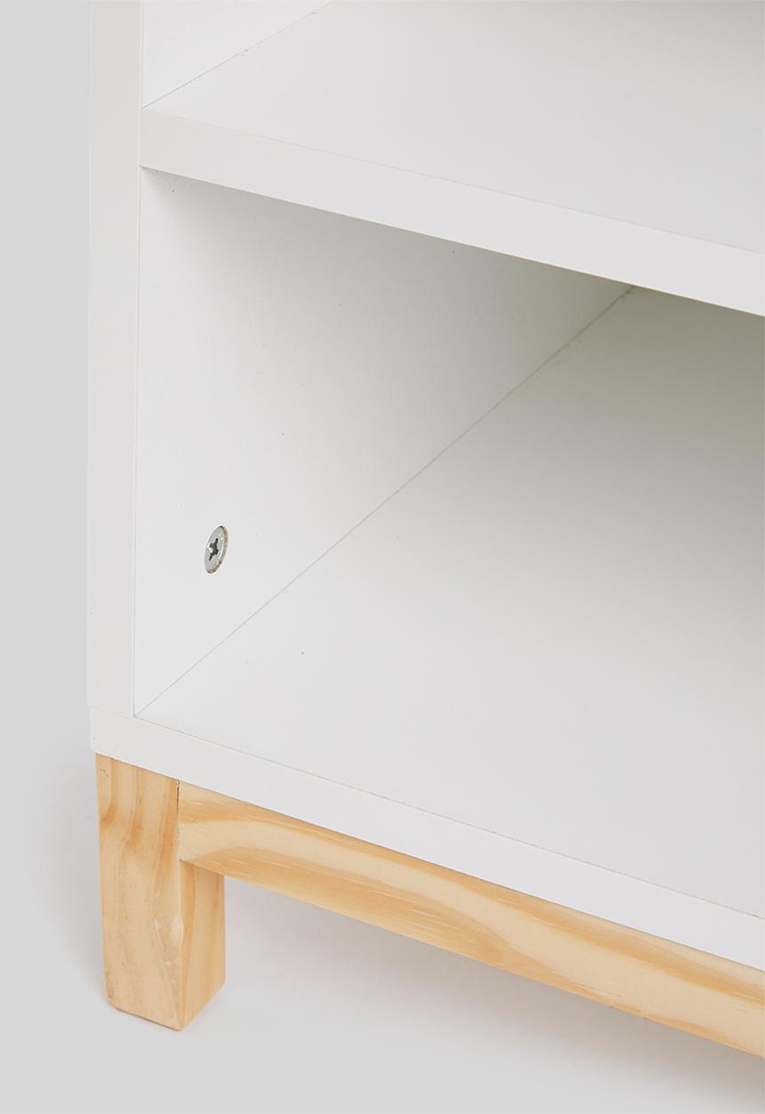Blockhouse - Hugo open bedside table - white