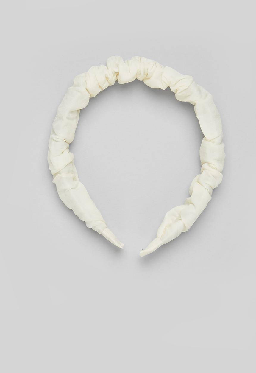 Rebel Republic - Ruffled alice band - white