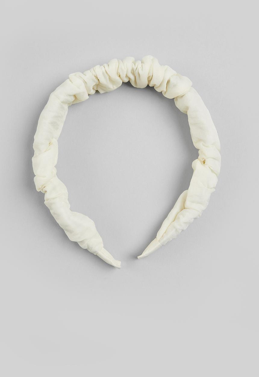 Rebel Republic - Ruffled alice band - white