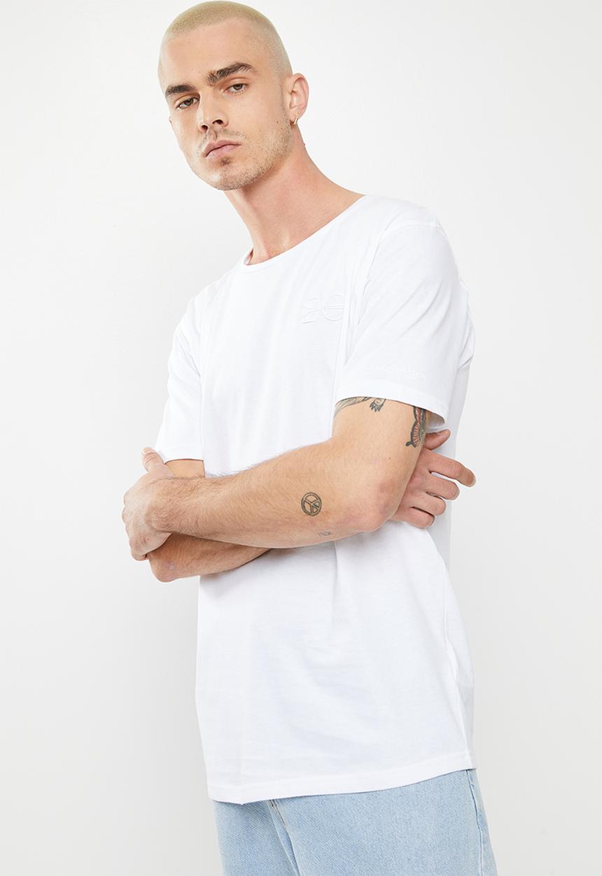 Crosshatch - Graymon white mens self col emboidered ch logo - white