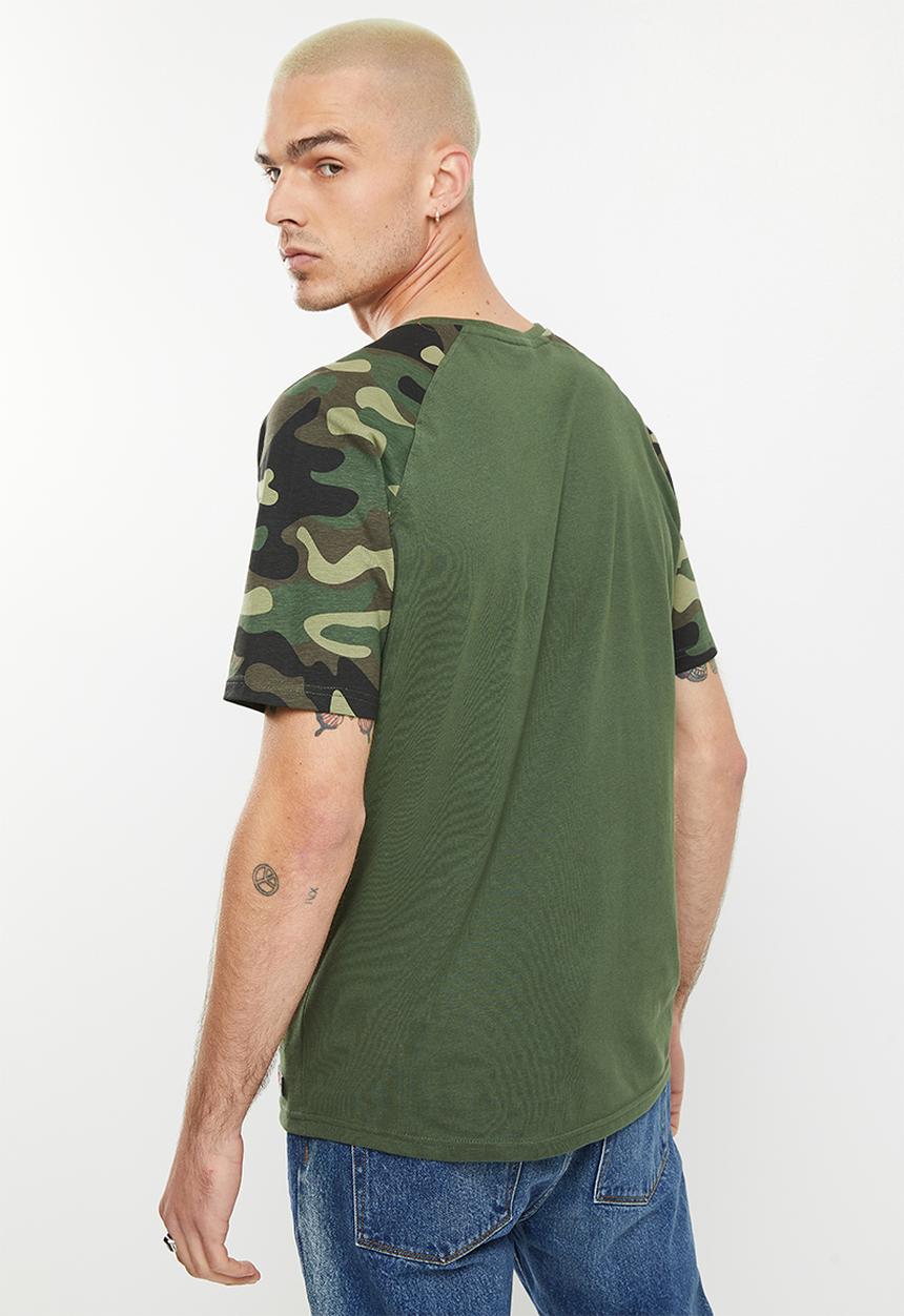 Crosshatch - Brickfort ch raglan crew neck - dark green