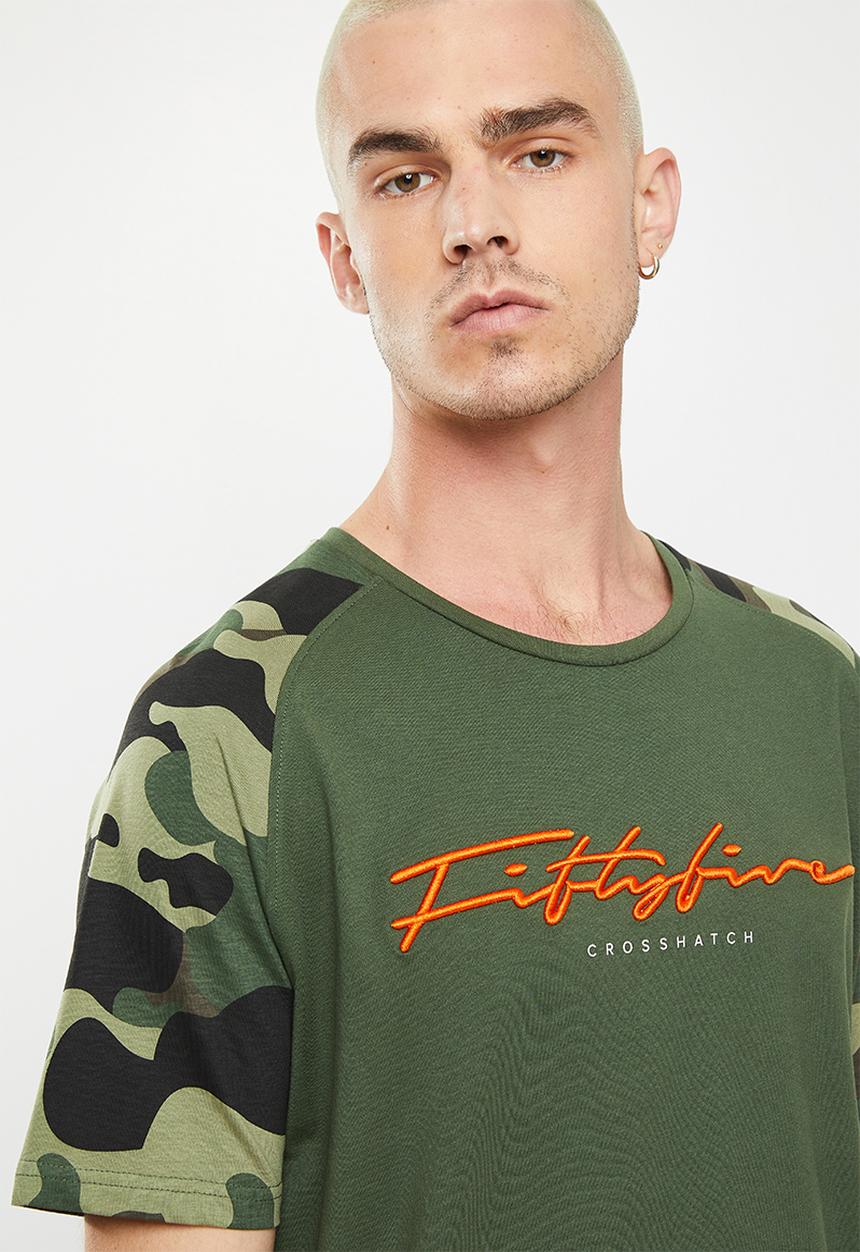 Crosshatch - Brickfort ch raglan crew neck - dark green