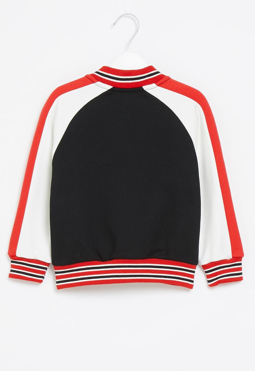 Pop Candy - Boys baseball jacket - black & red