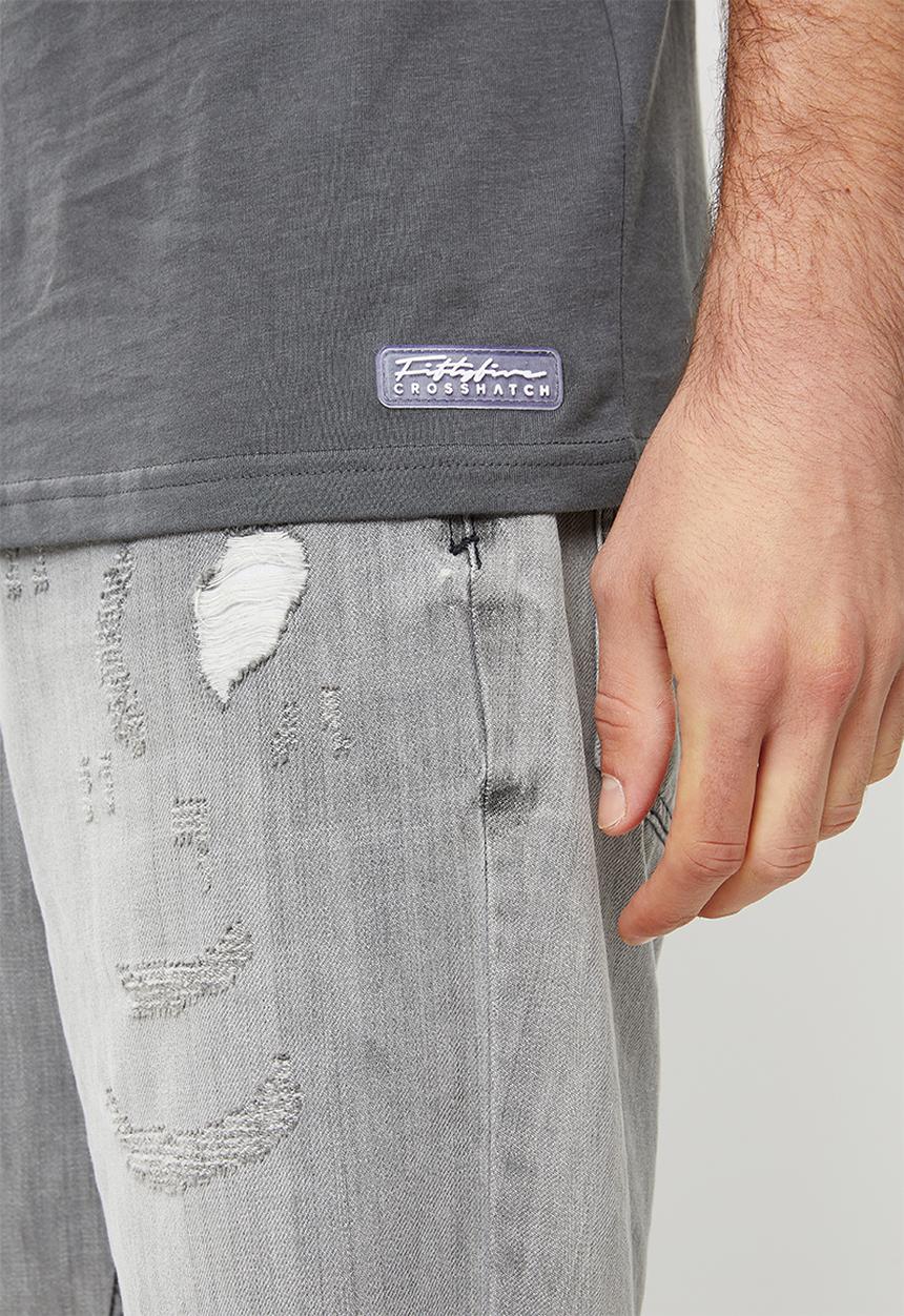 Crosshatch - Kneebury ch crew neck - dark grey