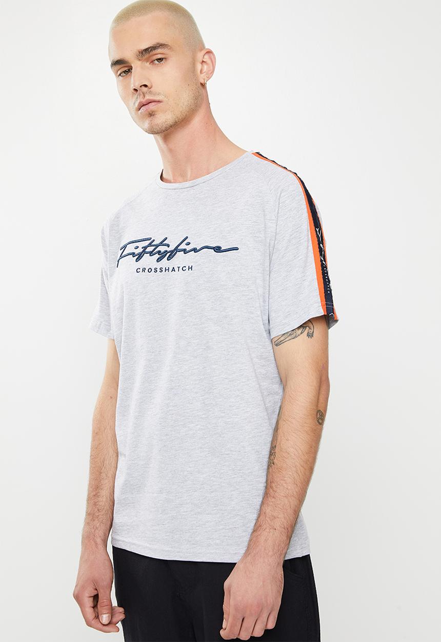 Crosshatch - Trullster ch raglan crew neck - grey 