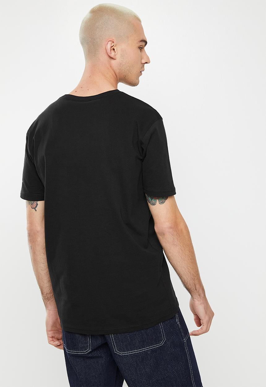 Crosshatch - Slandlike ch raised ink printed crew tee - black