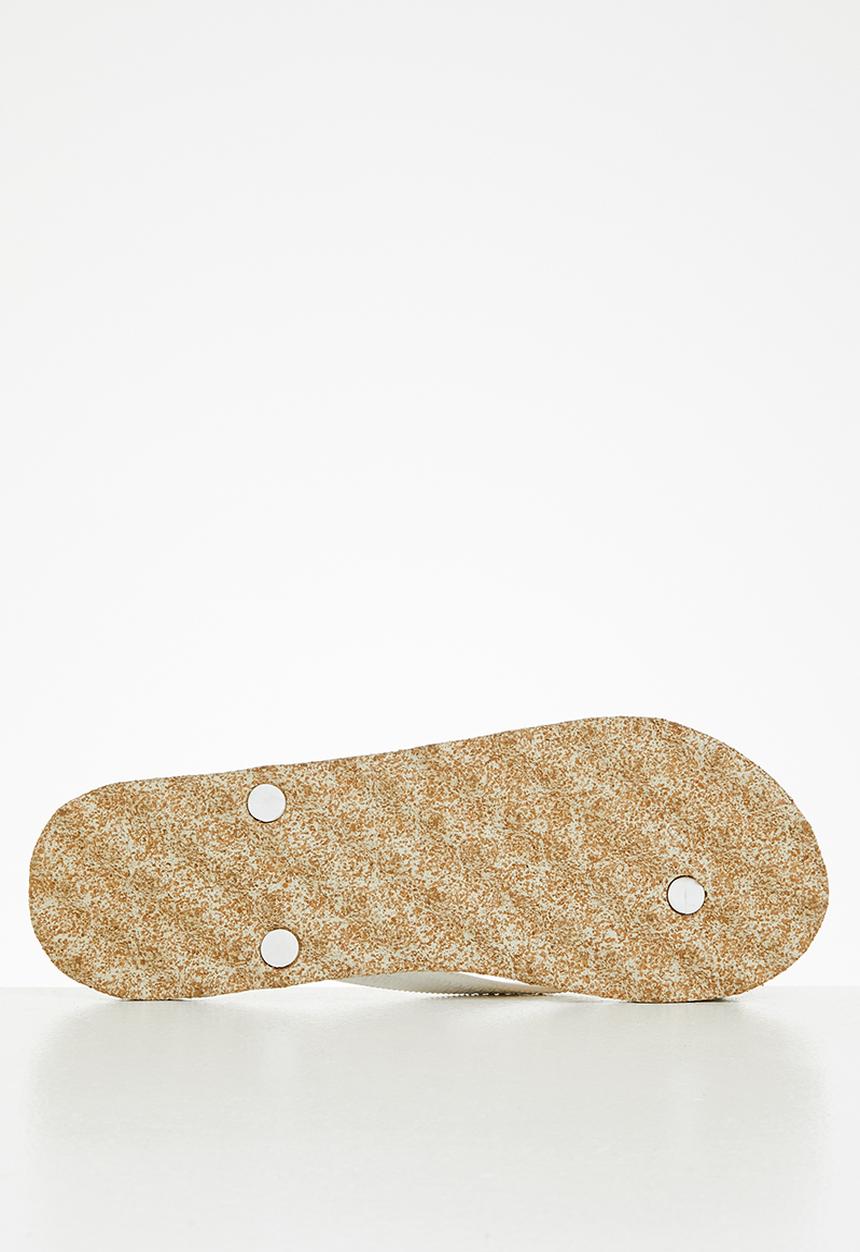 reefer - Cork flip flops - white