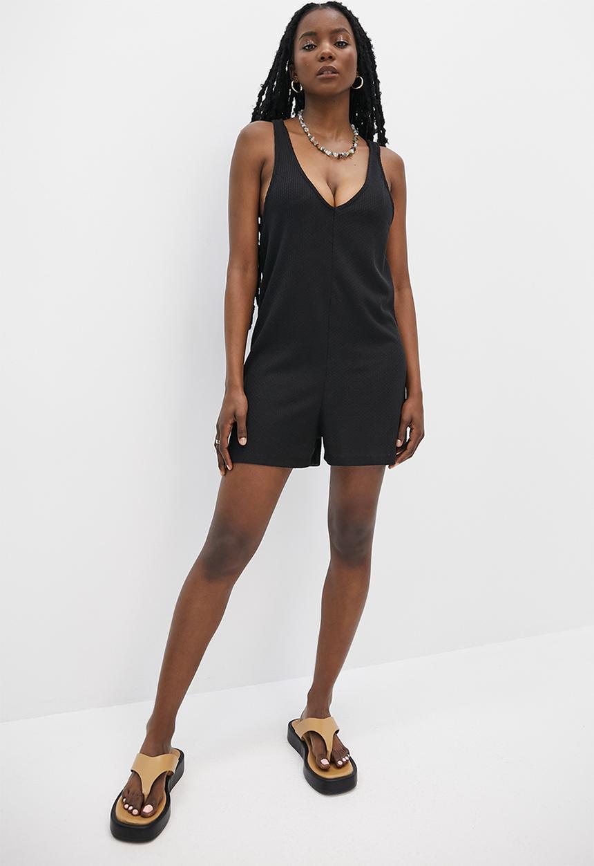Superbalist - V-neck romper - black