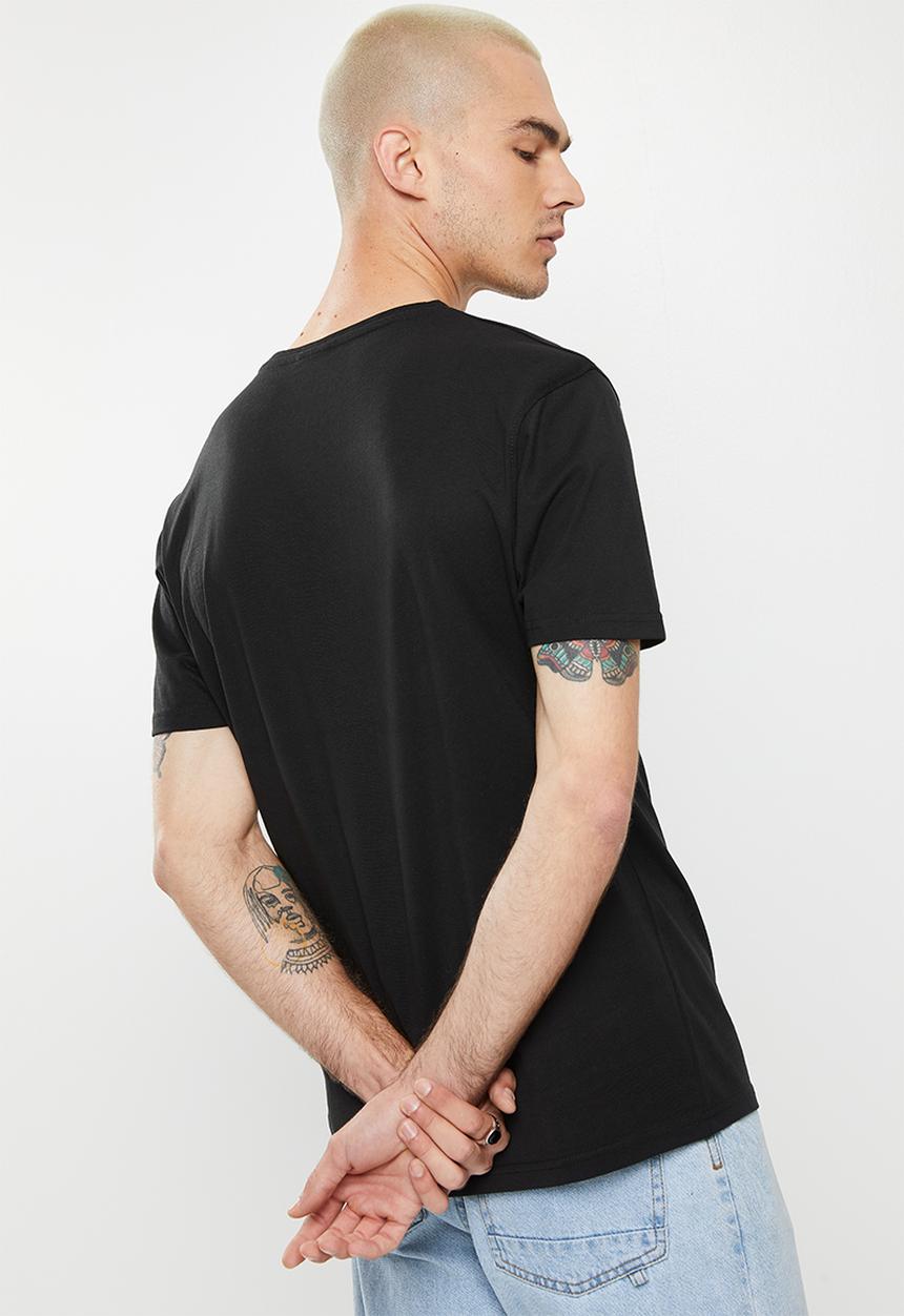 Crosshatch - Fellamere ch reflective symbol print crew tee - black