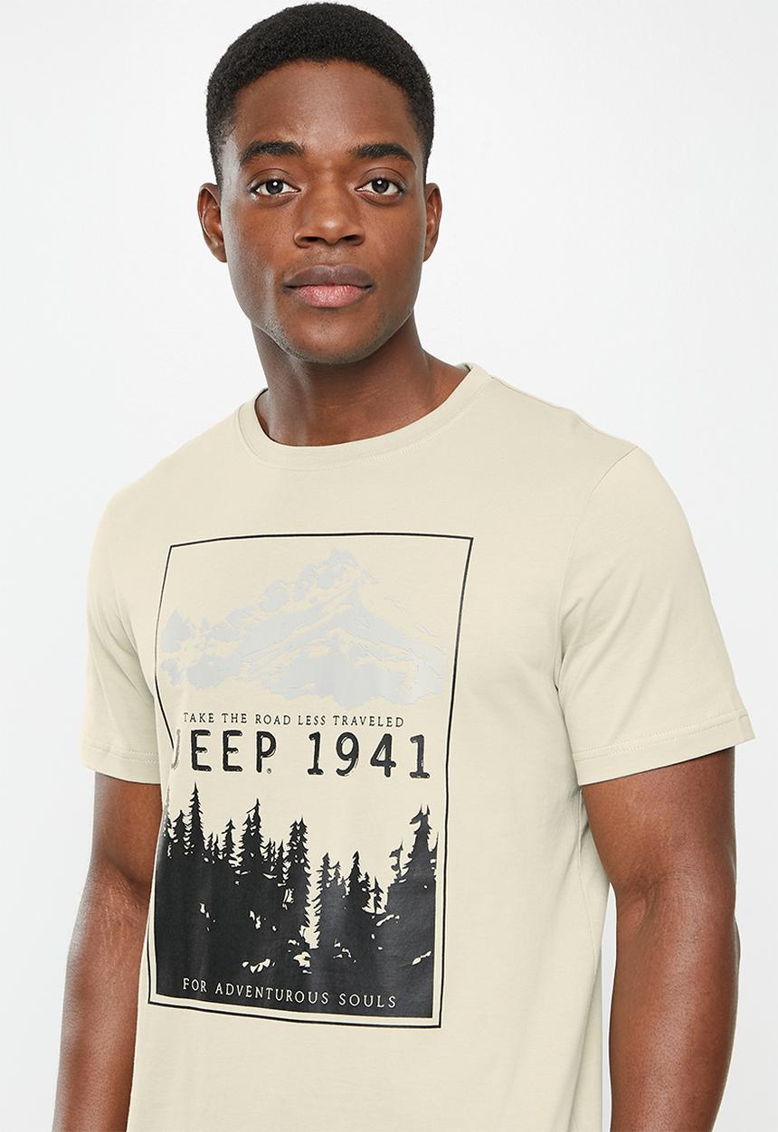 JEEP - Jeep fashion graphics tee - khaki grey
