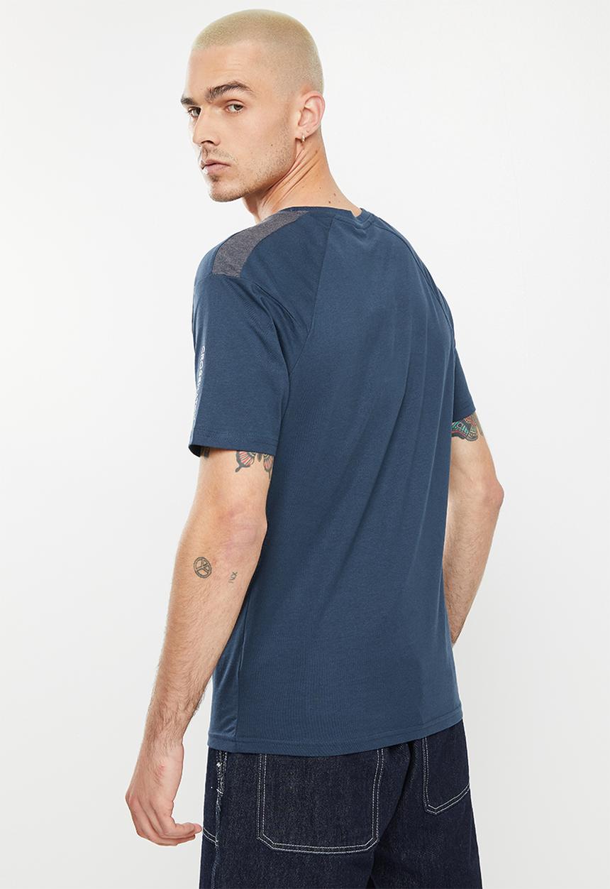 Crosshatch - Helston ch panel & print tee - navy