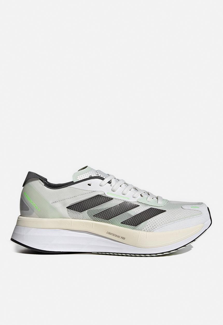 adidas Performance - Adizero boston 11 m - crystal white/night met./linen green