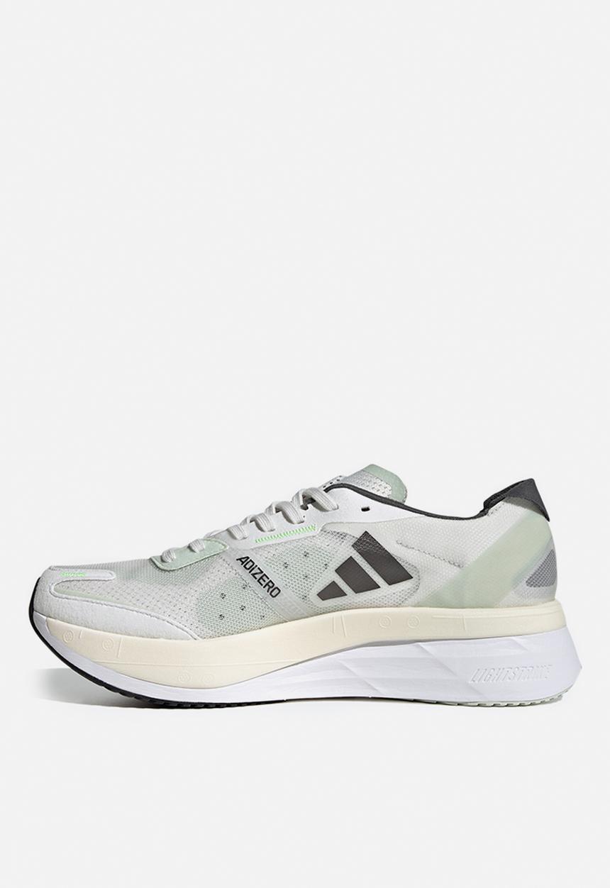 adidas Performance - Adizero boston 11 m - crystal white/night met./linen green