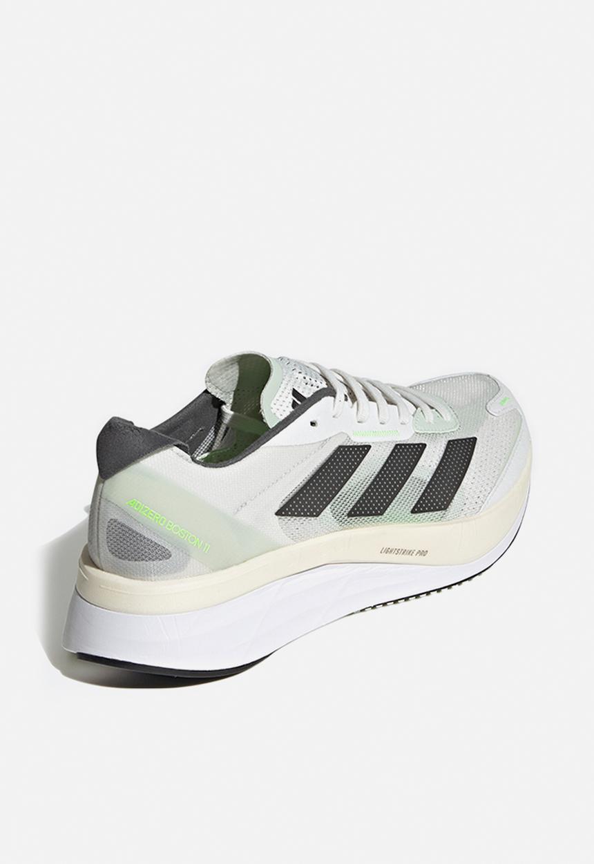 adidas Performance - Adizero boston 11 m - crystal white/night met./linen green
