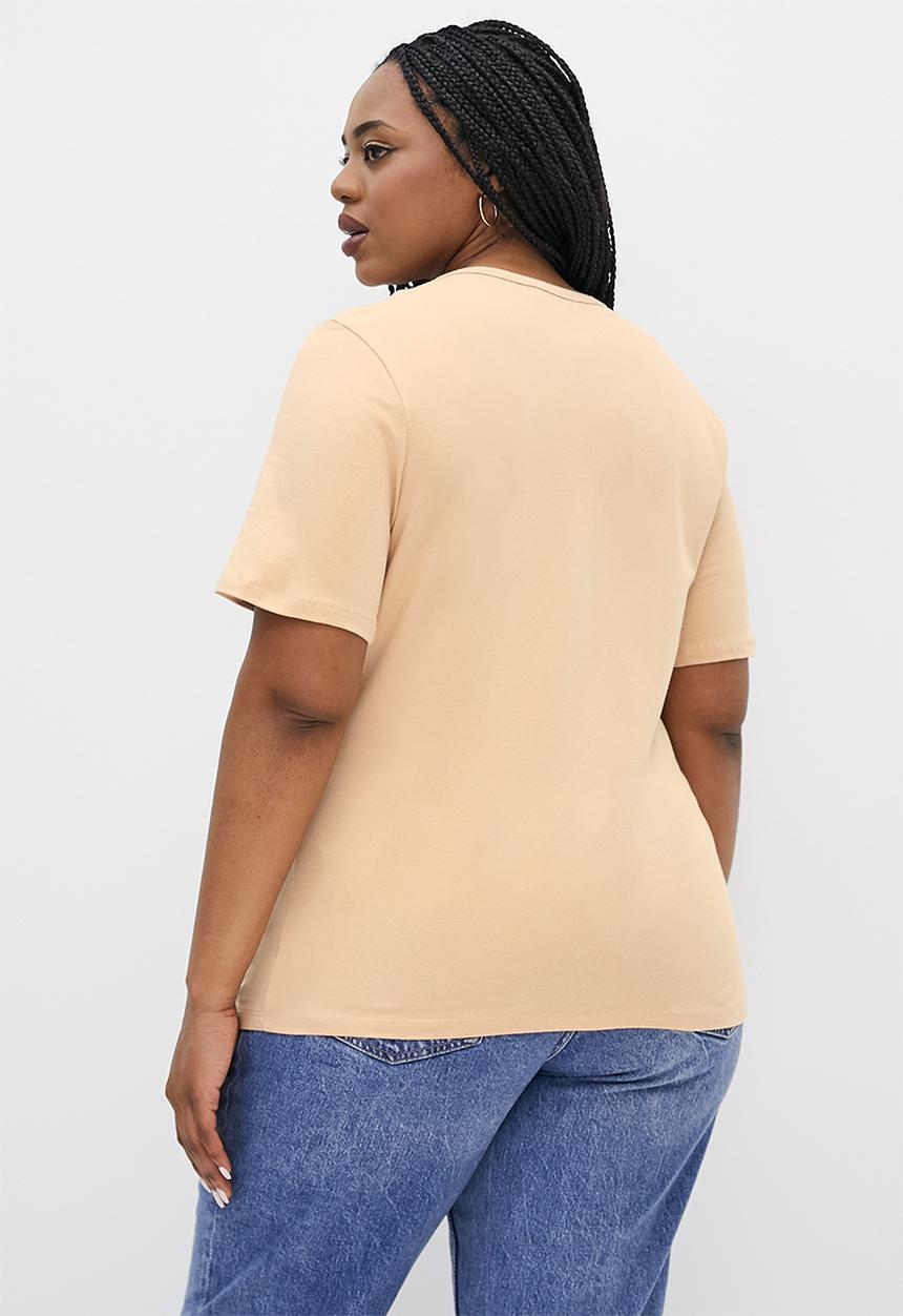 Superbalist - 2 Pack basic fitted crew neck tee - stone & brown