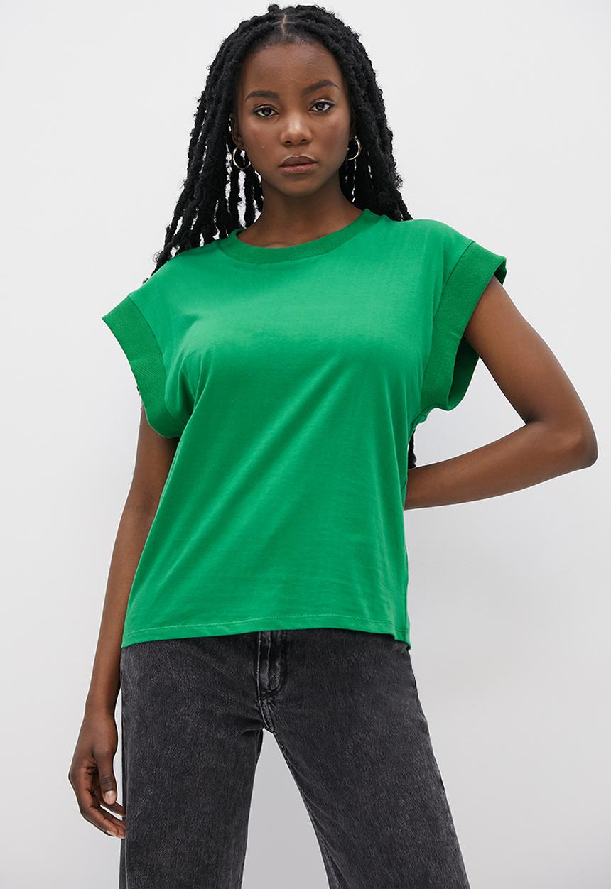 Superbalist - Relaxed grown on sleeve tee - green