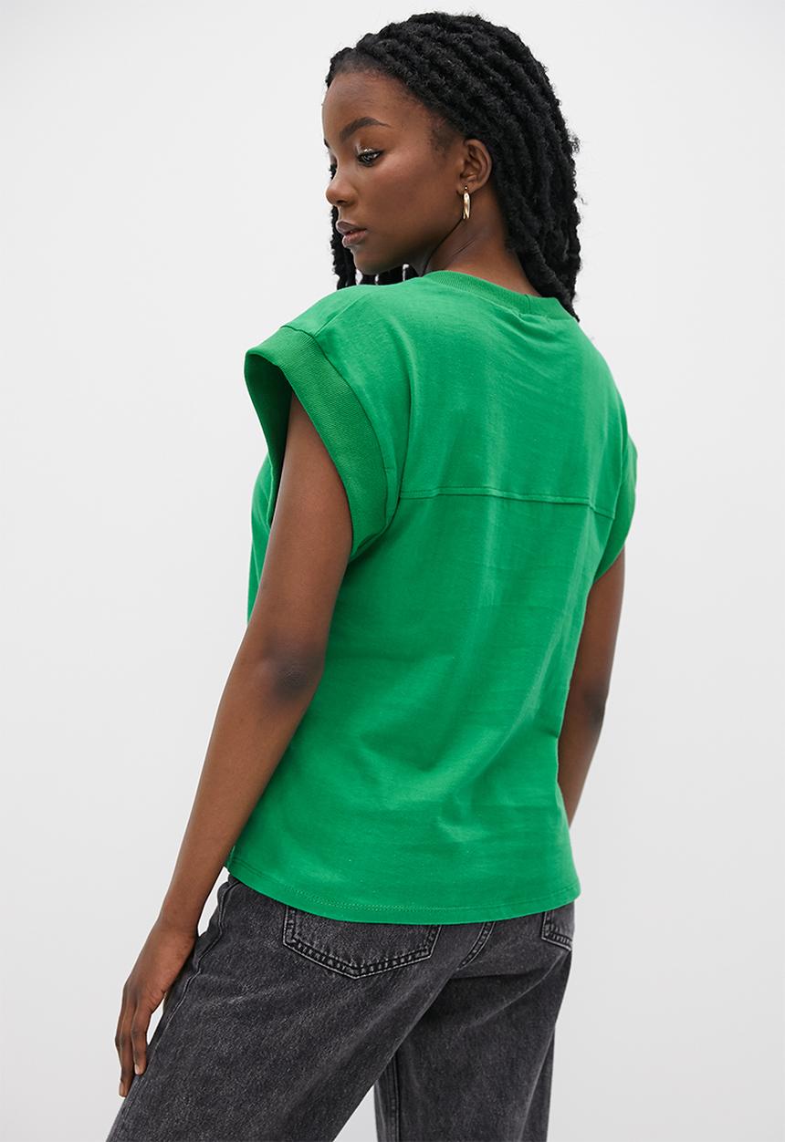 Superbalist - Relaxed grown on sleeve tee - green