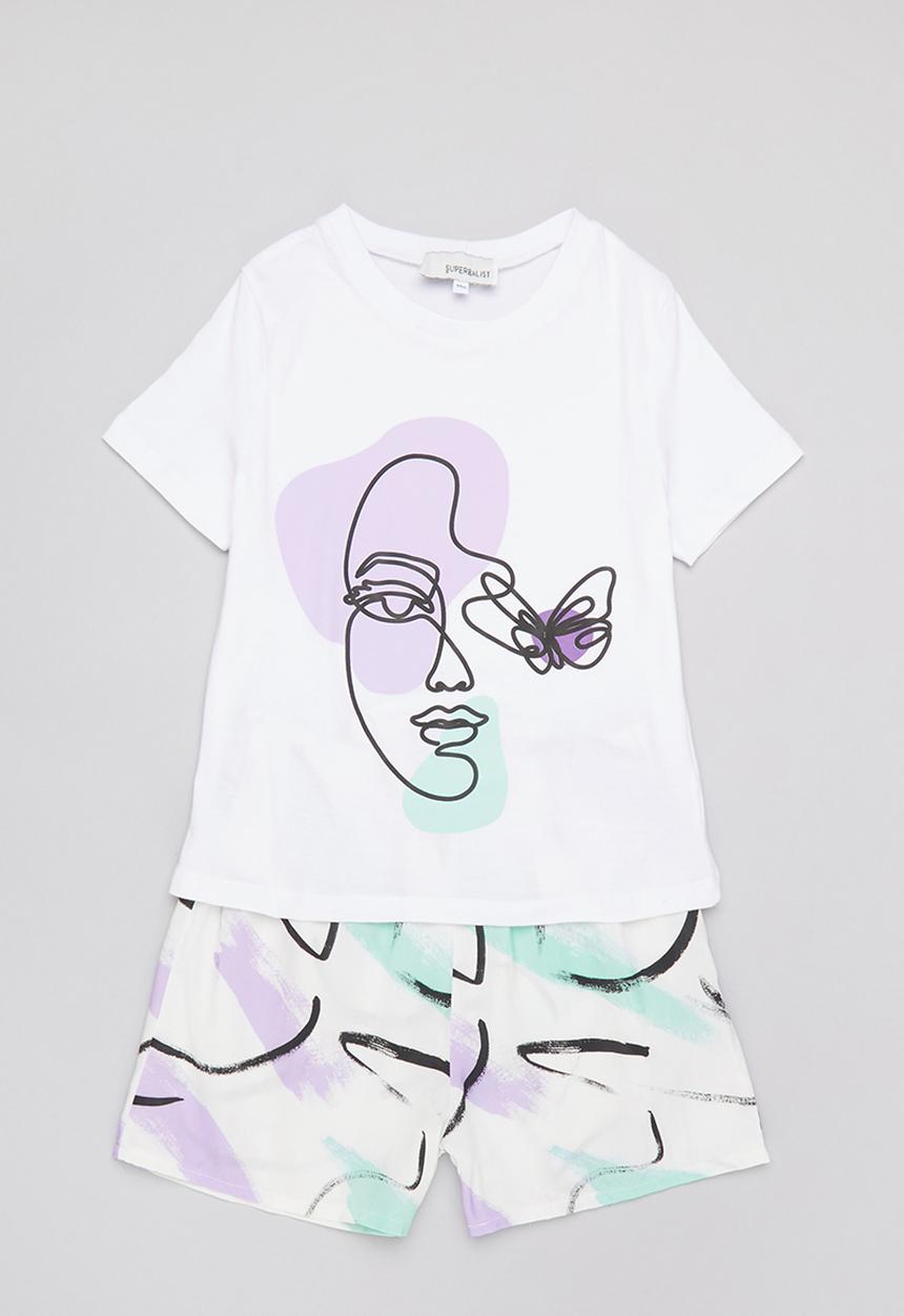 Superbalist - T-shirt and short pj set - multi 