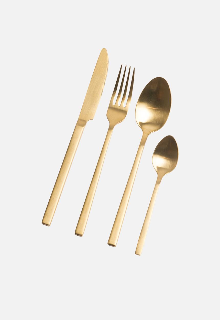 Nicolson Russell - New york gold 16 pc cutlery set-gold