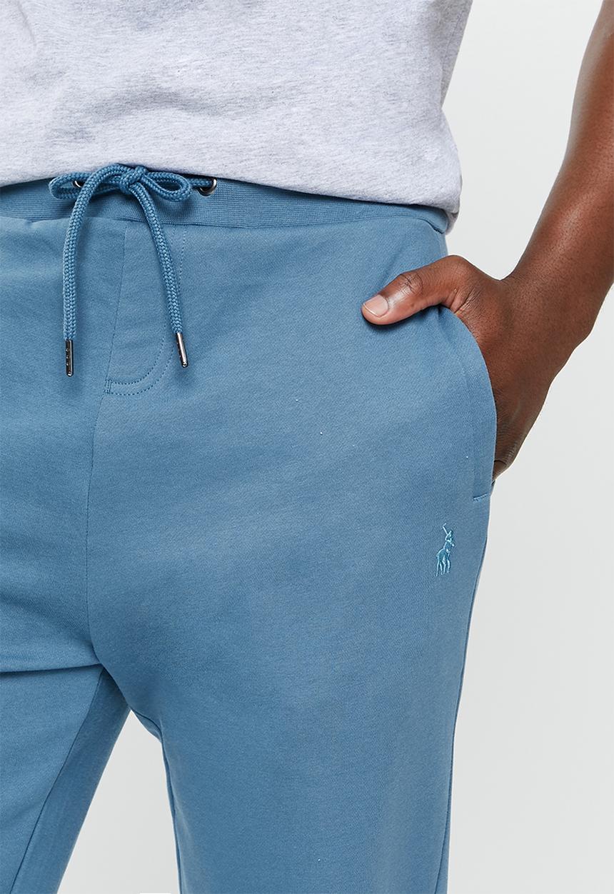POLO - Cuffed fleece jogger - blue