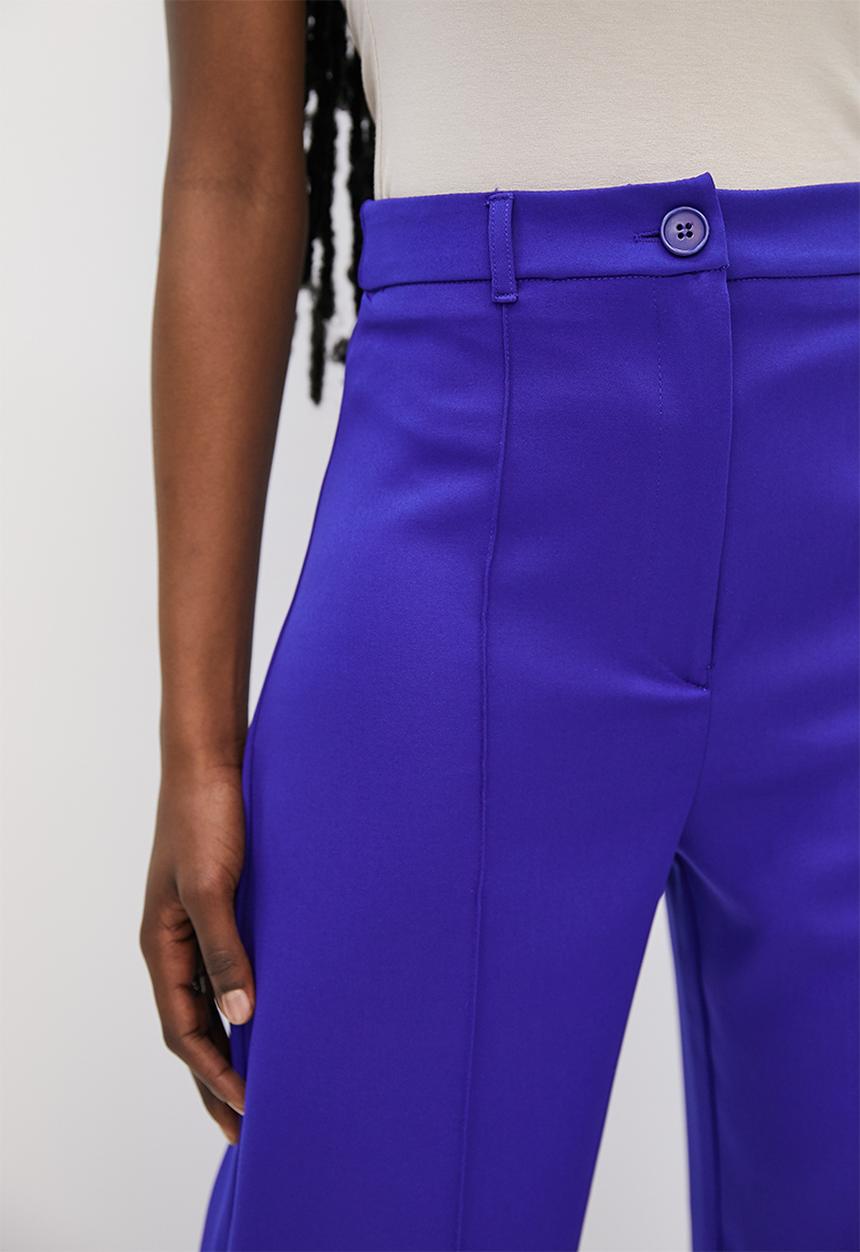 VELVET - Co-ord formal wide leg trouser - blue