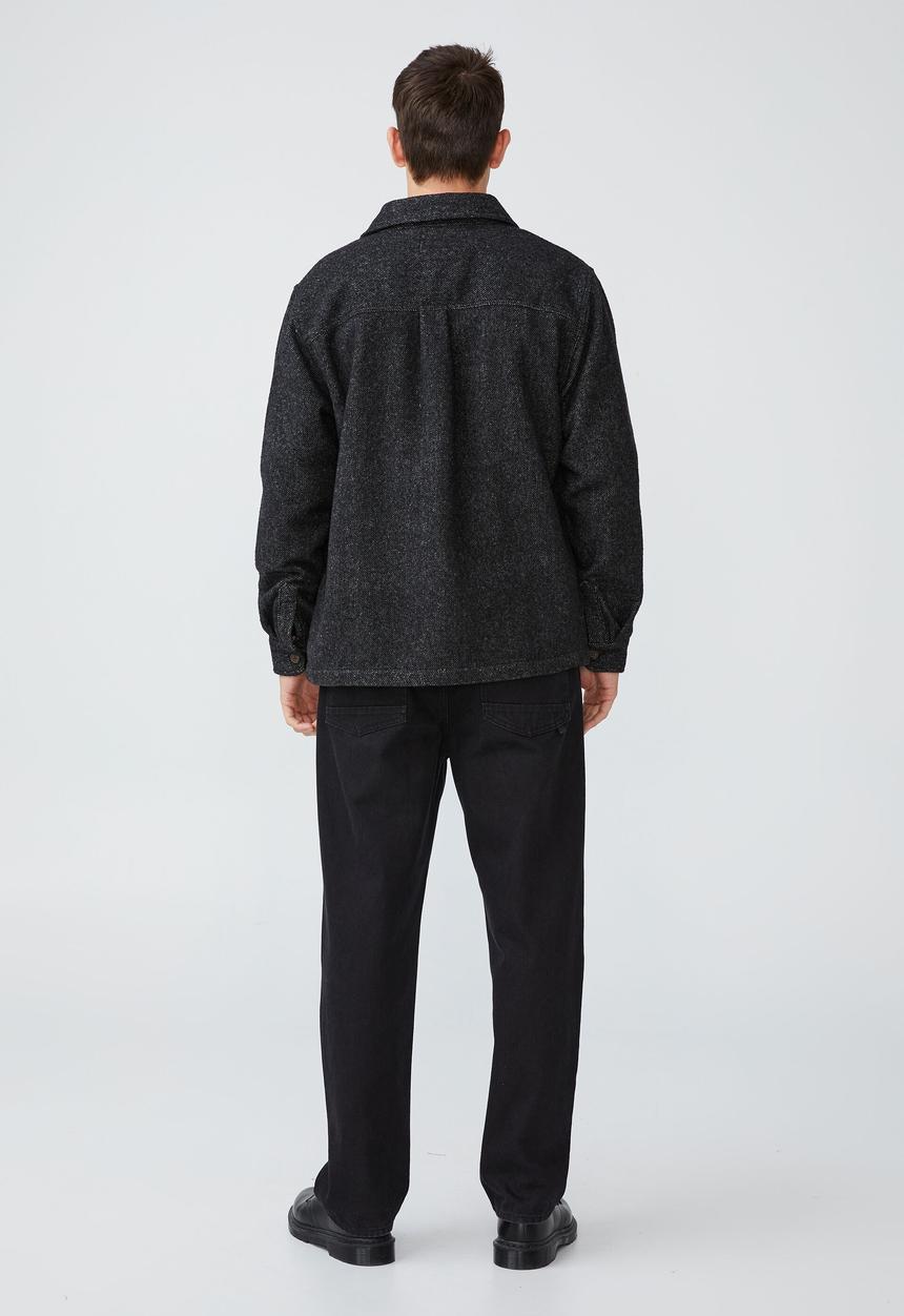 Cotton On - Heavy overshirt - washed black