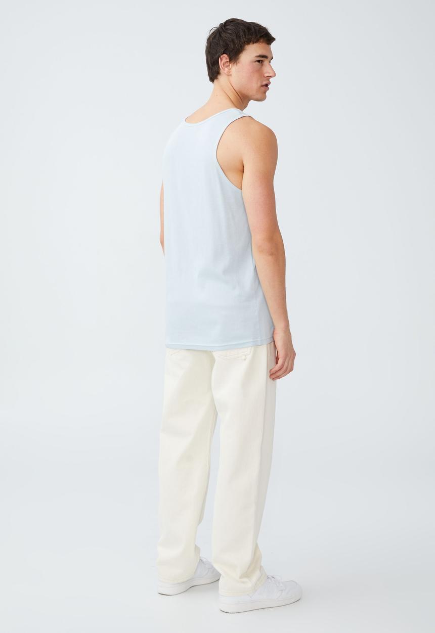 Cotton On - Loose fit rib tank - blue haze