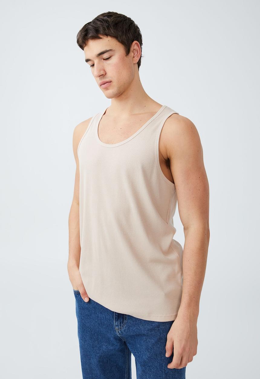 Cotton On - Loose fit rib tank - cloud pink