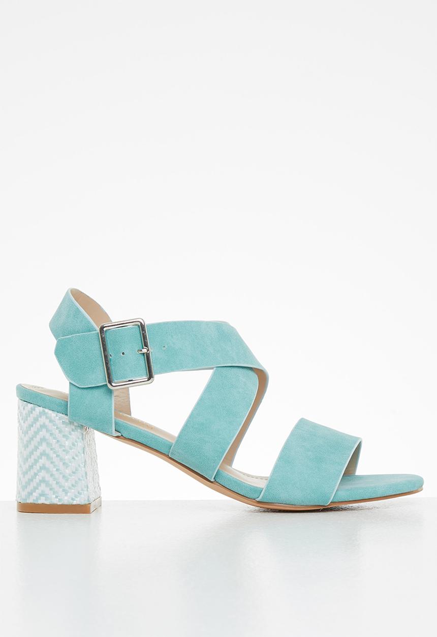 Butterfly Feet - Nicolsen 2 ankle tie block heel - blue
