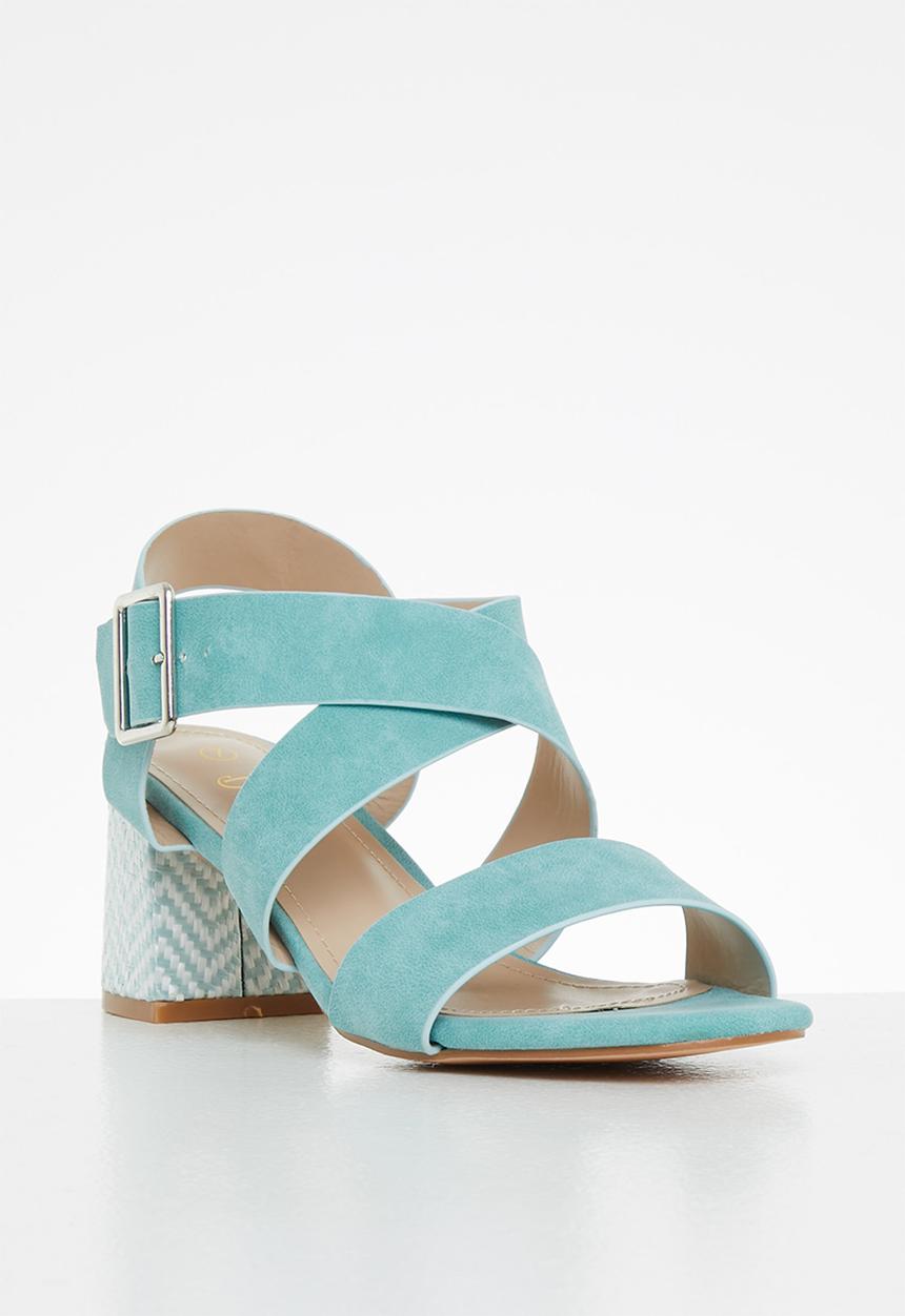 Butterfly Feet - Nicolsen 2 ankle tie block heel - blue