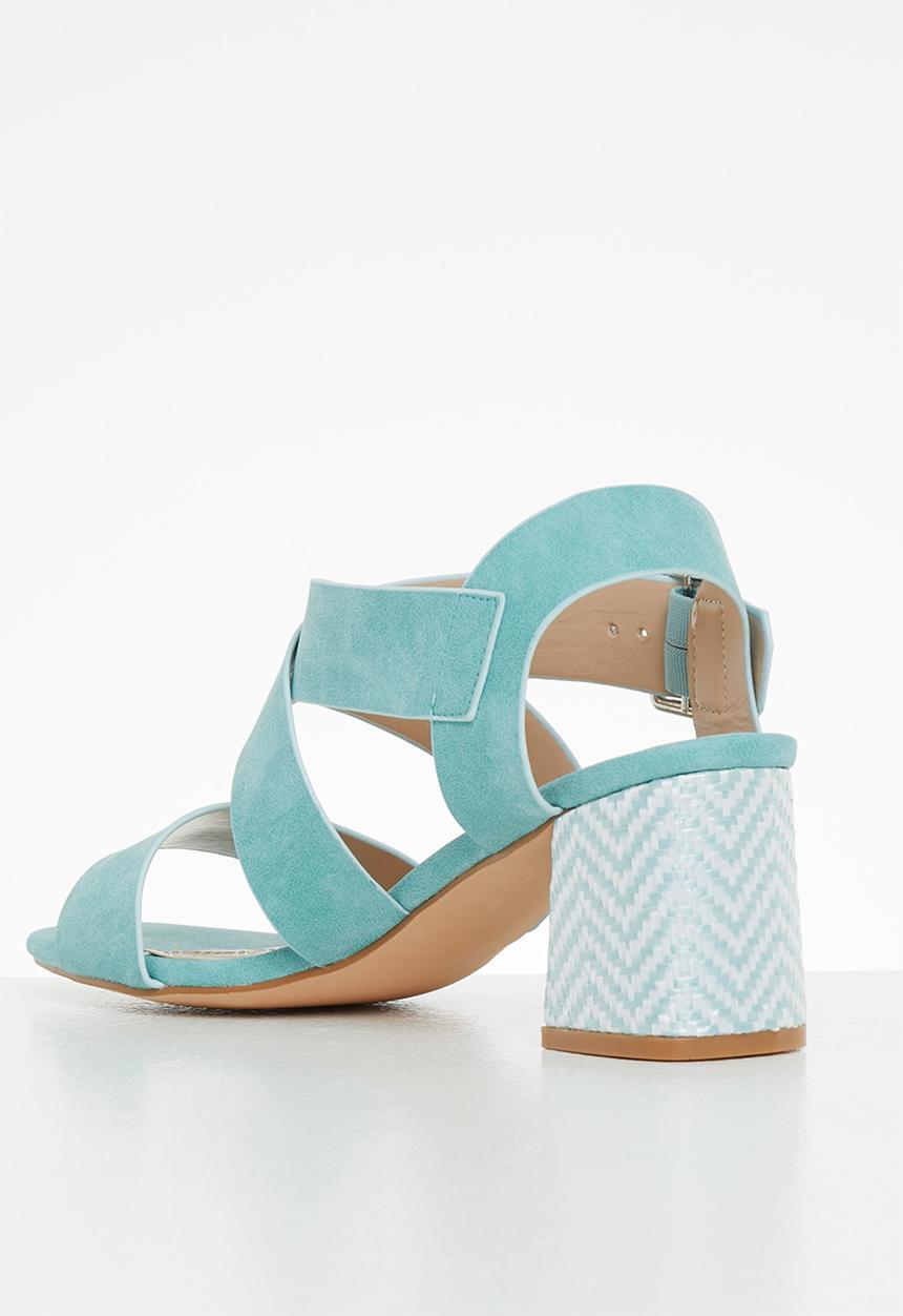 Butterfly Feet - Nicolsen 2 ankle tie block heel - blue