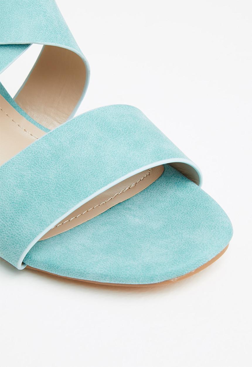 Butterfly Feet - Nicolsen 2 ankle tie block heel - blue