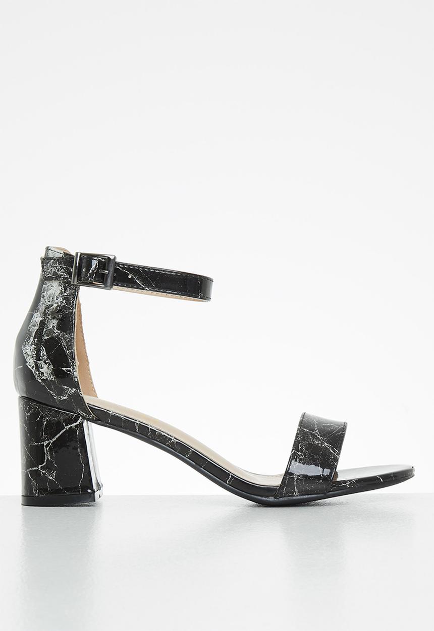 Butterfly Feet - Graphite 1 ankle tie block heel - black