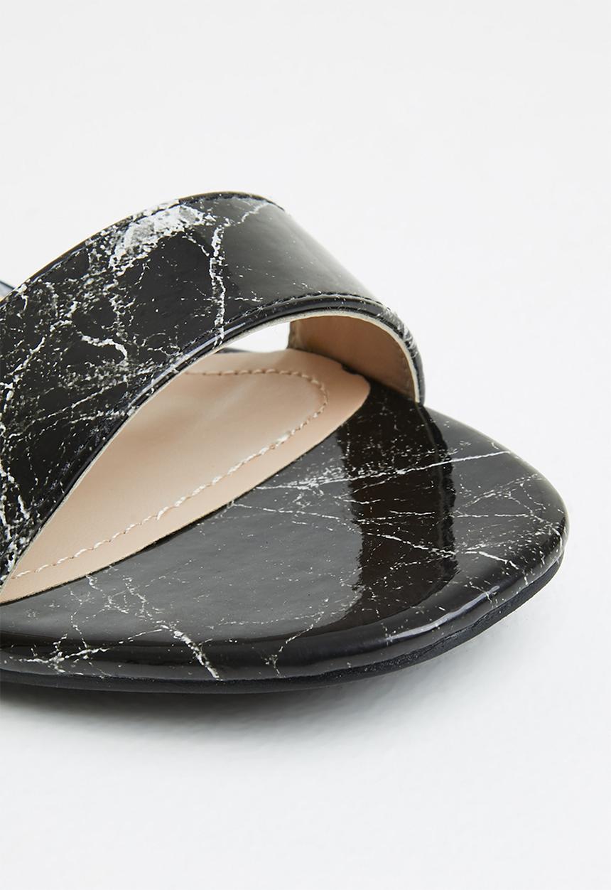Butterfly Feet - Graphite 1 ankle tie block heel - black
