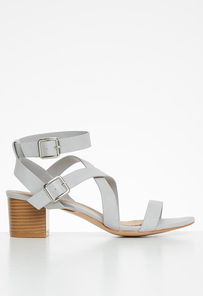 Butterfly Feet - Bonolo 1 ankle tie block heel - grey