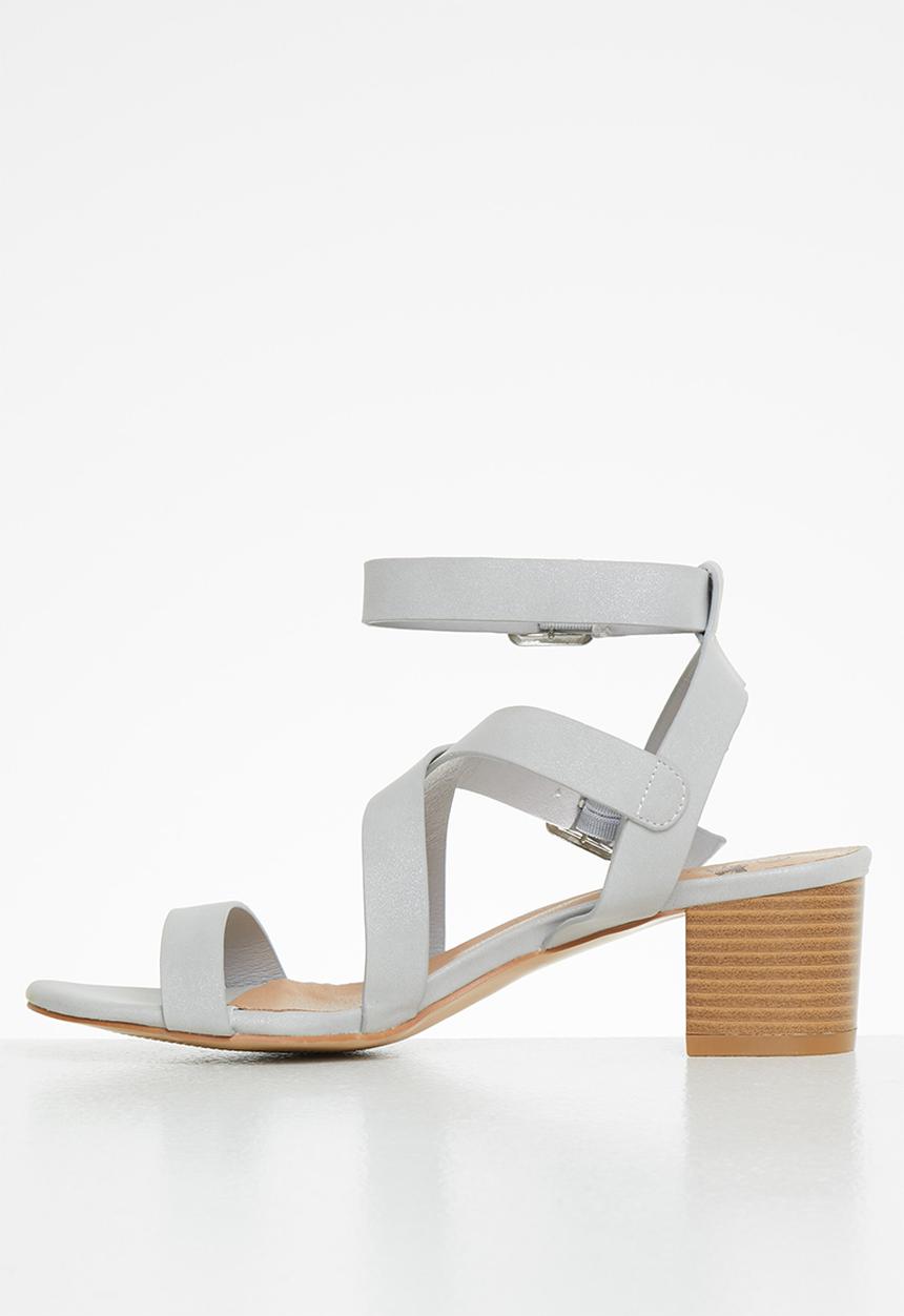 Butterfly Feet - Bonolo 1 ankle tie block heel - grey