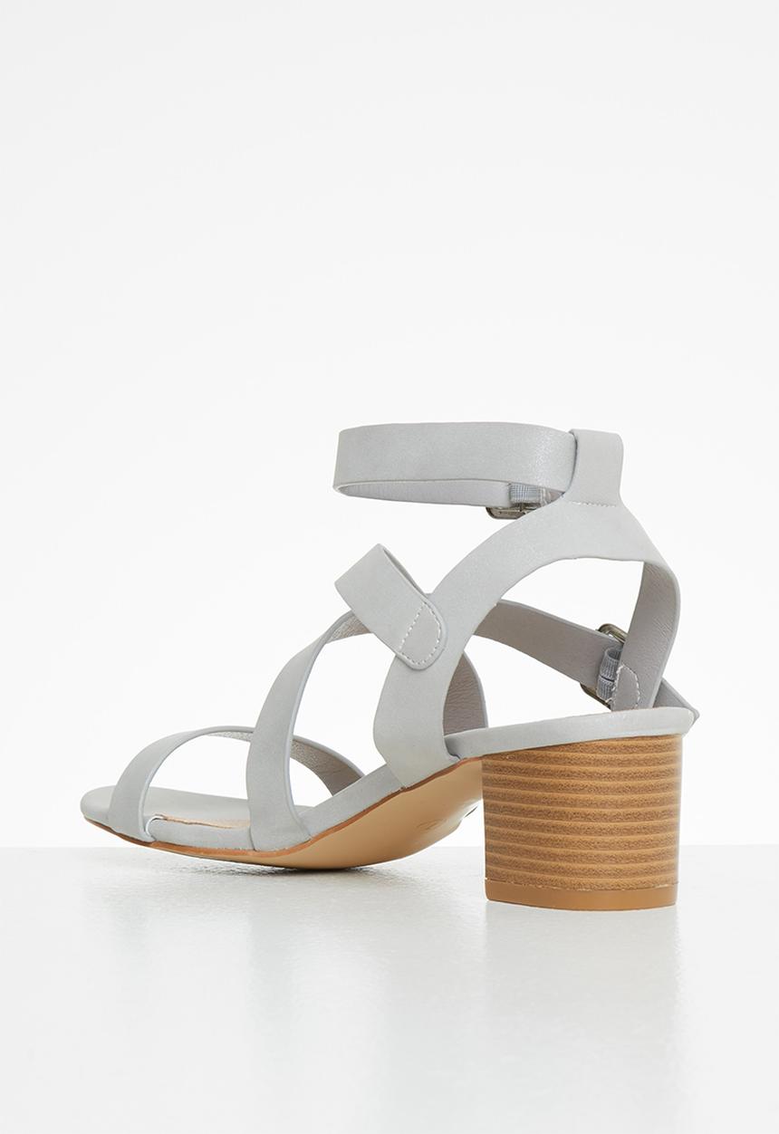 Butterfly Feet - Bonolo 1 ankle tie block heel - grey