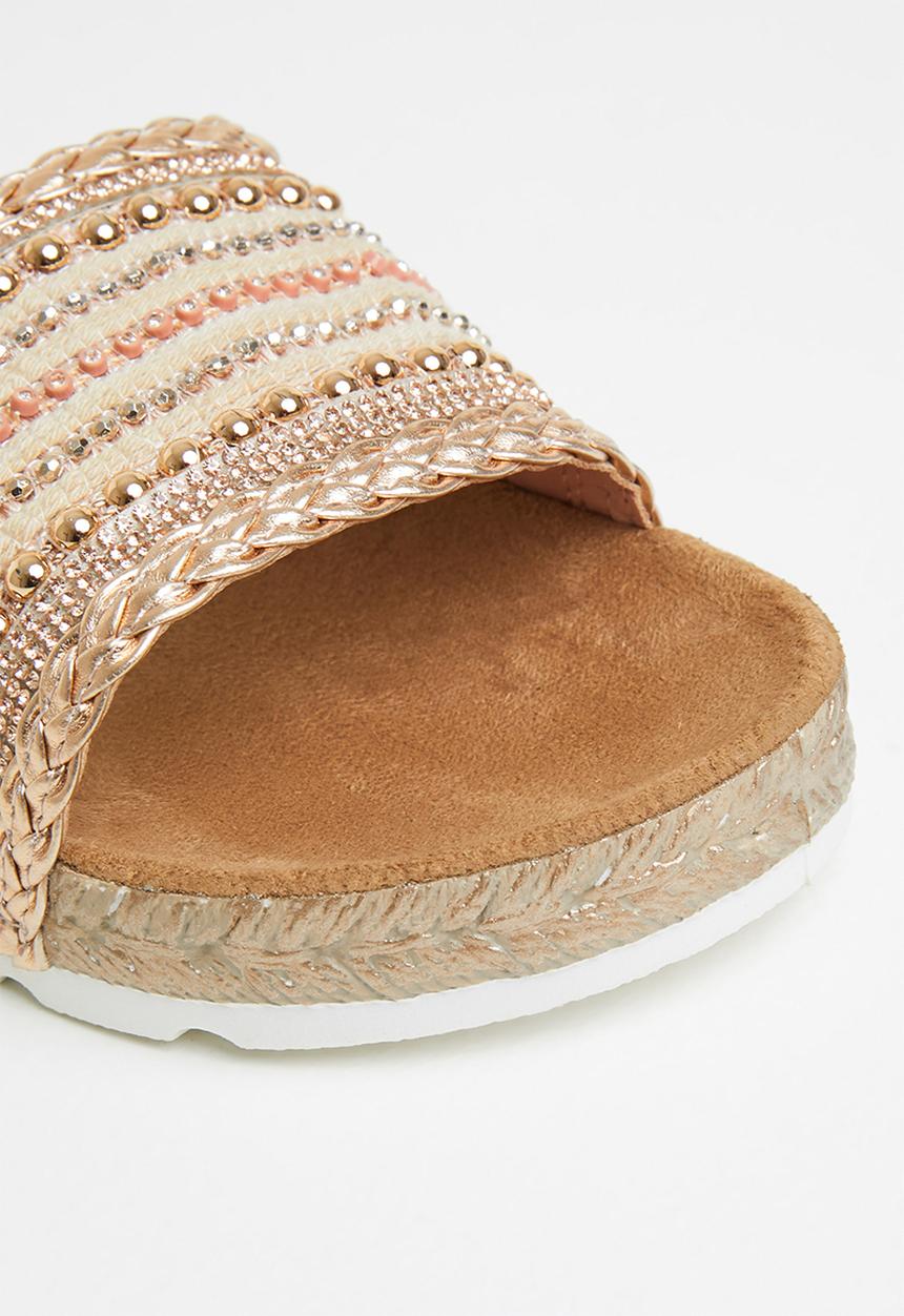 Butterfly Feet - Amaia 1 espadrille slide - rose gold