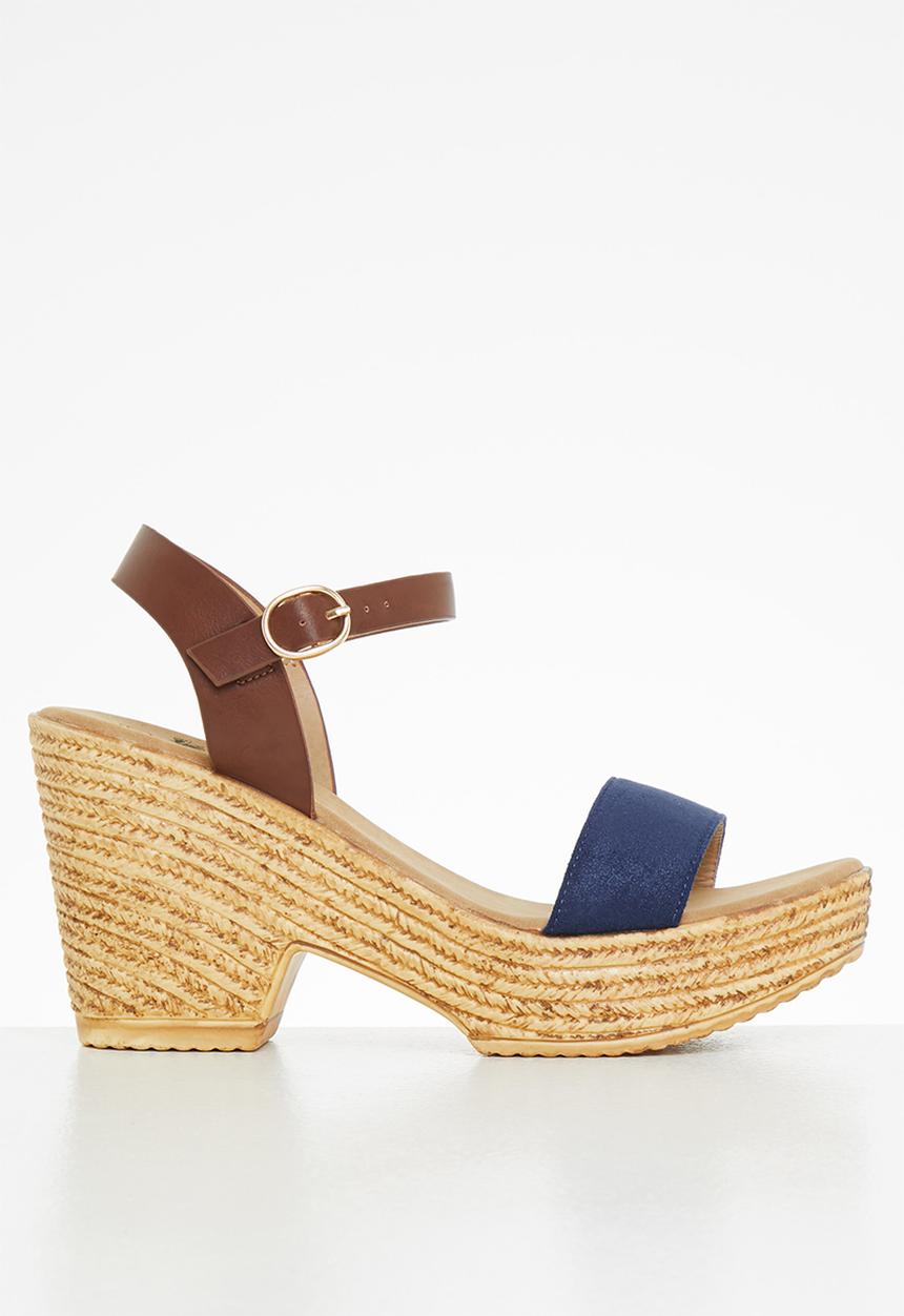 Butterfly Feet - Celine 1 espadrille block heel - navy
