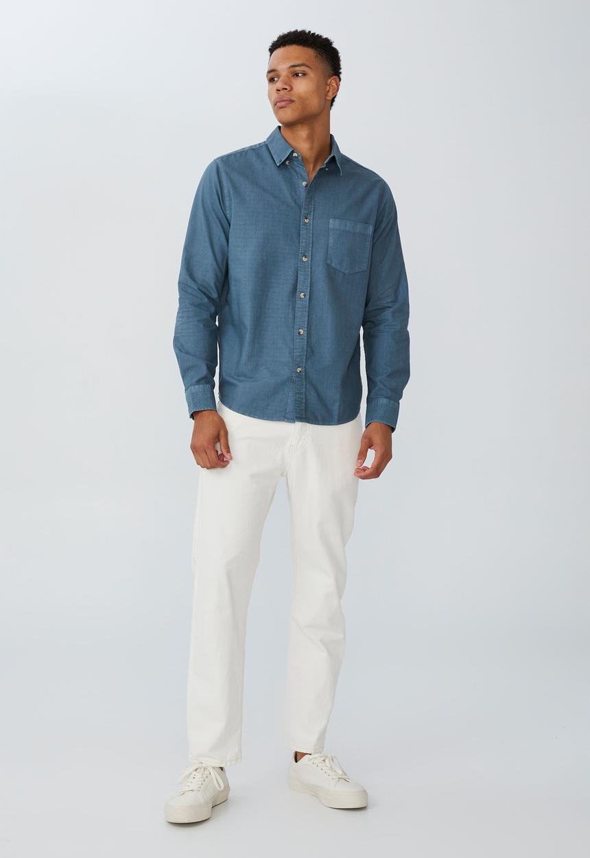 Cotton On - Mayfair long sleeve shirt - vintage denim blue