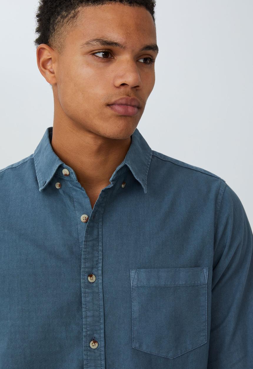 Cotton On - Mayfair long sleeve shirt - vintage denim blue