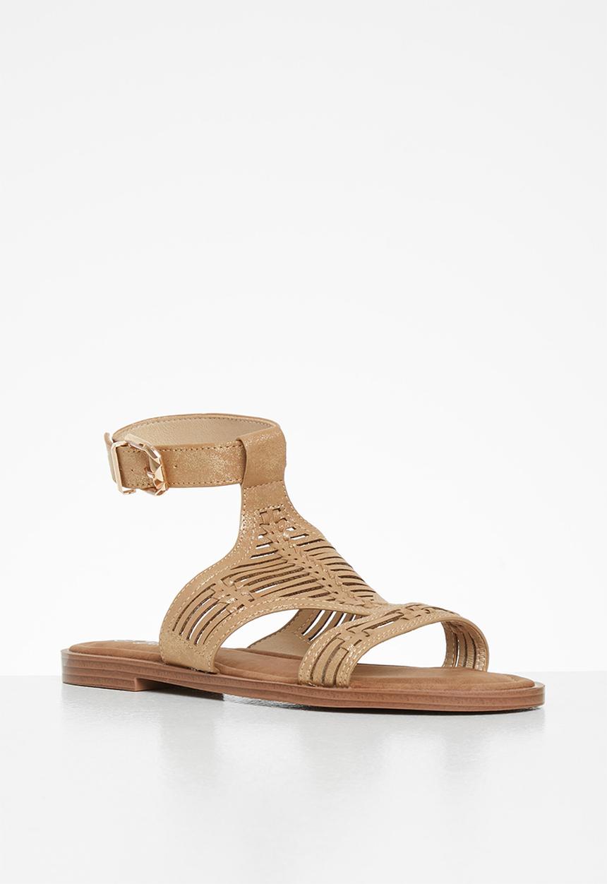 Butterfly Feet - Alora 1 ankle tie sandal - gold