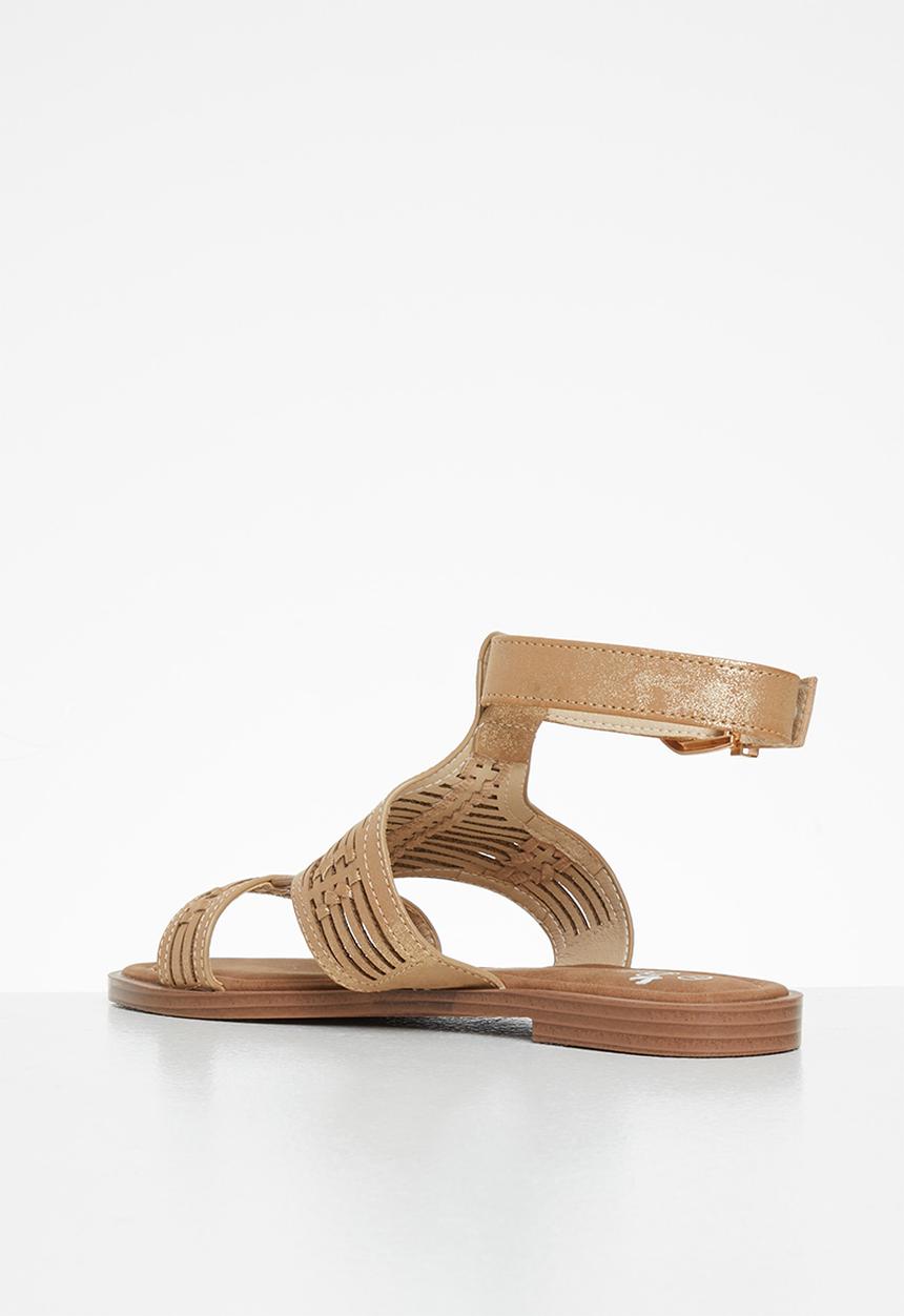 Butterfly Feet - Alora 1 ankle tie sandal - gold