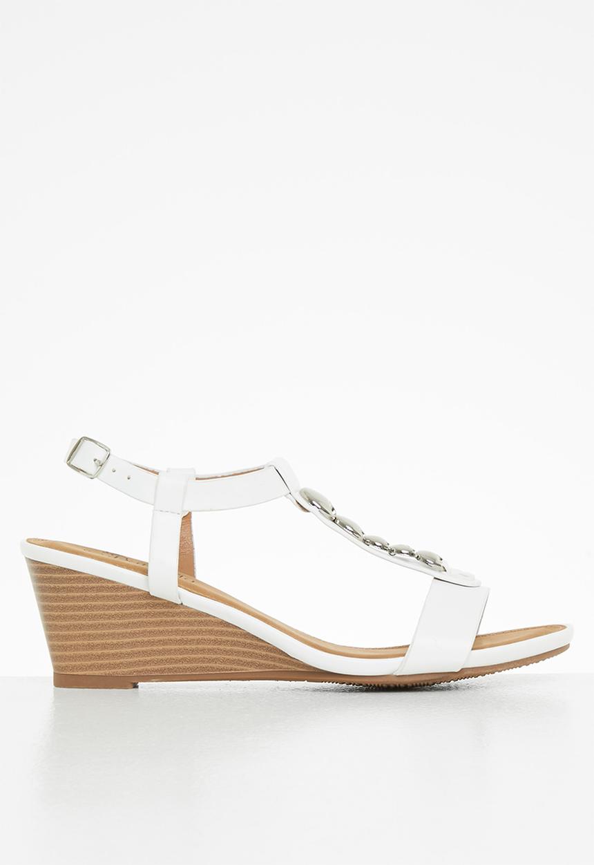 Butterfly Feet - Shani 2 wedge heel - white