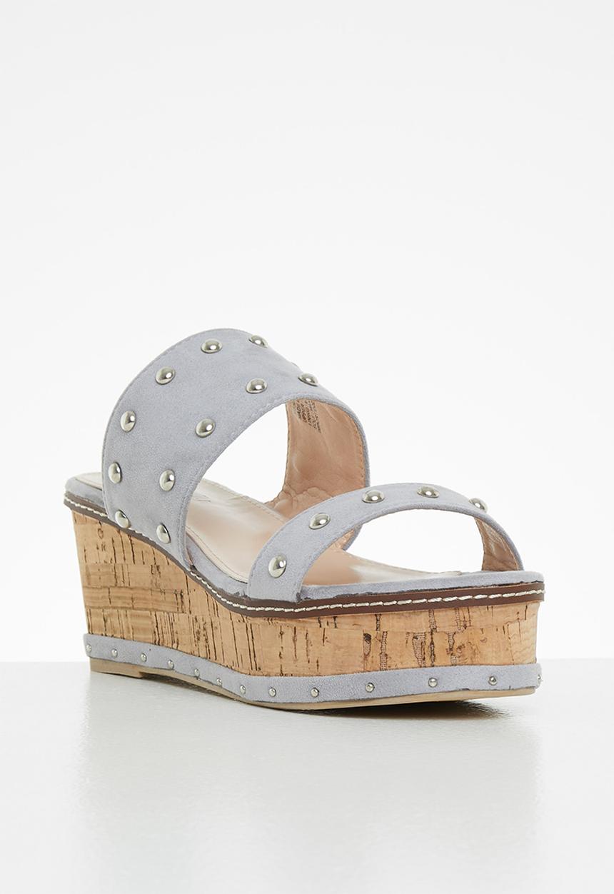 Butterfly Feet - Aisha 1 mule wedge heel - grey