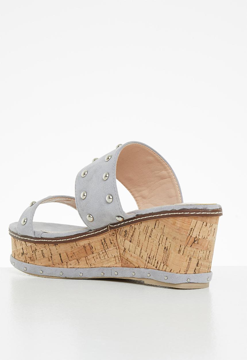 Butterfly Feet - Aisha 1 mule wedge heel - grey